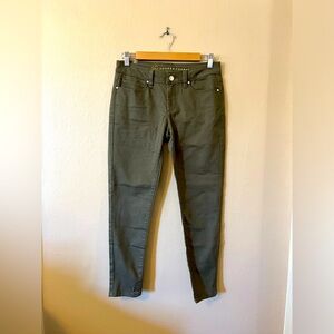 LC Lauren Conrad Olive Green Ankle Length Skinny Jeans 4